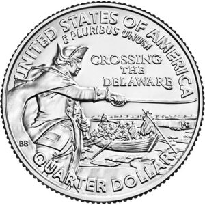 2021 p,d bu general george washington crossing the delaware quarter choice uncirculated us mint 2 coin set