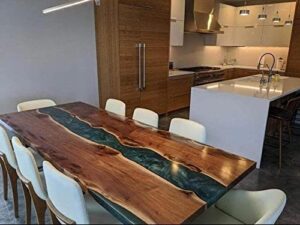 epoxy table live edge wooden table epoxy resin river table natural wood dining table natural epoxy table resin table