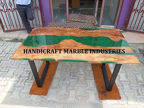 Epoxy Table Live Edge Wooden Table Epoxy Resin River Table Natural Wood Dining table Natural Epoxy Table Resin Table