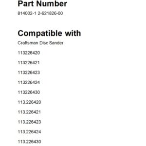 Drive Belt Compatible with Craftsman 113.226421 113.226423 113.226424 113.226430 Disc Sander 2PCS