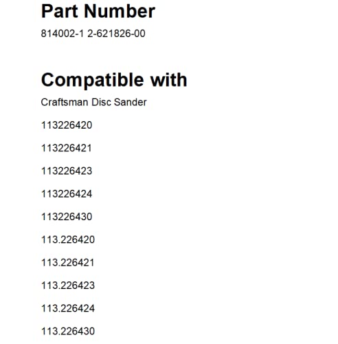 Drive Belt Compatible with Craftsman 113.226421 113.226423 113.226424 113.226430 Disc Sander 2PCS