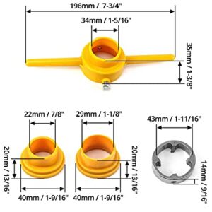 Tap and Die Set, Hosrnovo 6 PCS PVC Pipe Threader Plumbing Tool Kit with 3 Dies 1/2”, 3/4" and 1” for Home