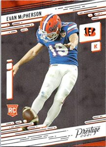 2021 panini prestige #284 evan mcpherson rc rookie card cincinnati bengals official nfl football trading card in raw (nm or better) condition