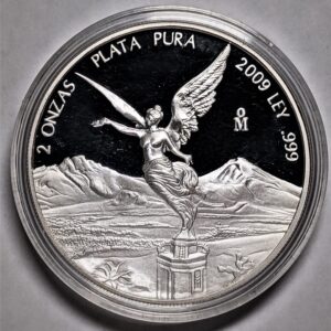 2009 MX 2 oz Mexican Libertad Proof Silver Mint State