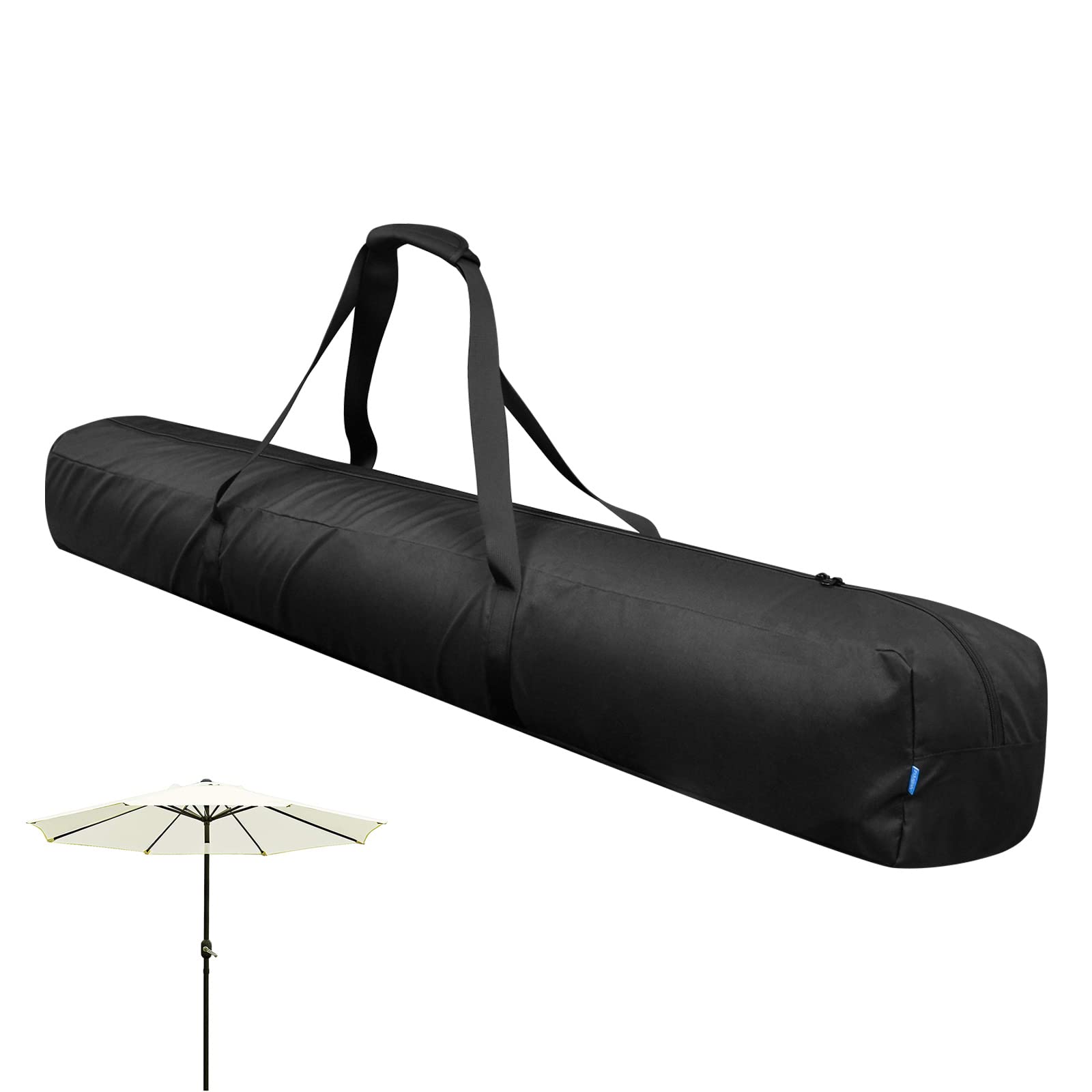 Xxerciz 57 Inch Carry Bag for 9ft Folding Beach Umbrella, 600D Waterproof Patio Umbrella Covers, Outdoor Heavy Duty Bag for Blissun, Sunnyglade, Sunshine, Tempera Patio Umbrella Storage