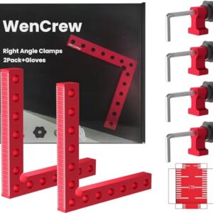 90 Degree 5.5" Aluminum Corner Clamps for Woodworking - 4 Pack Positioning Clamping Squares for Boxes, Cabinets, Drawers