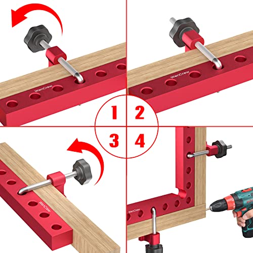 90 Degree 5.5" Aluminum Corner Clamps for Woodworking - 4 Pack Positioning Clamping Squares for Boxes, Cabinets, Drawers