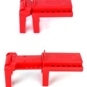 QWORK Ball Valve Lockout, Safety Lock, 1/2" - 2-1/2" Diameter, Red