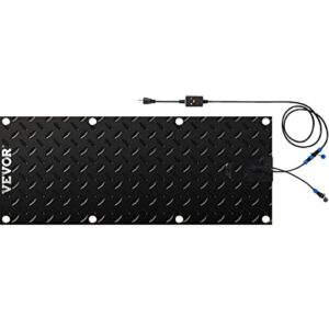 VEVOR 10in x 30in PVC Heated 6ft Power Cord Snow Melting Mat, Black