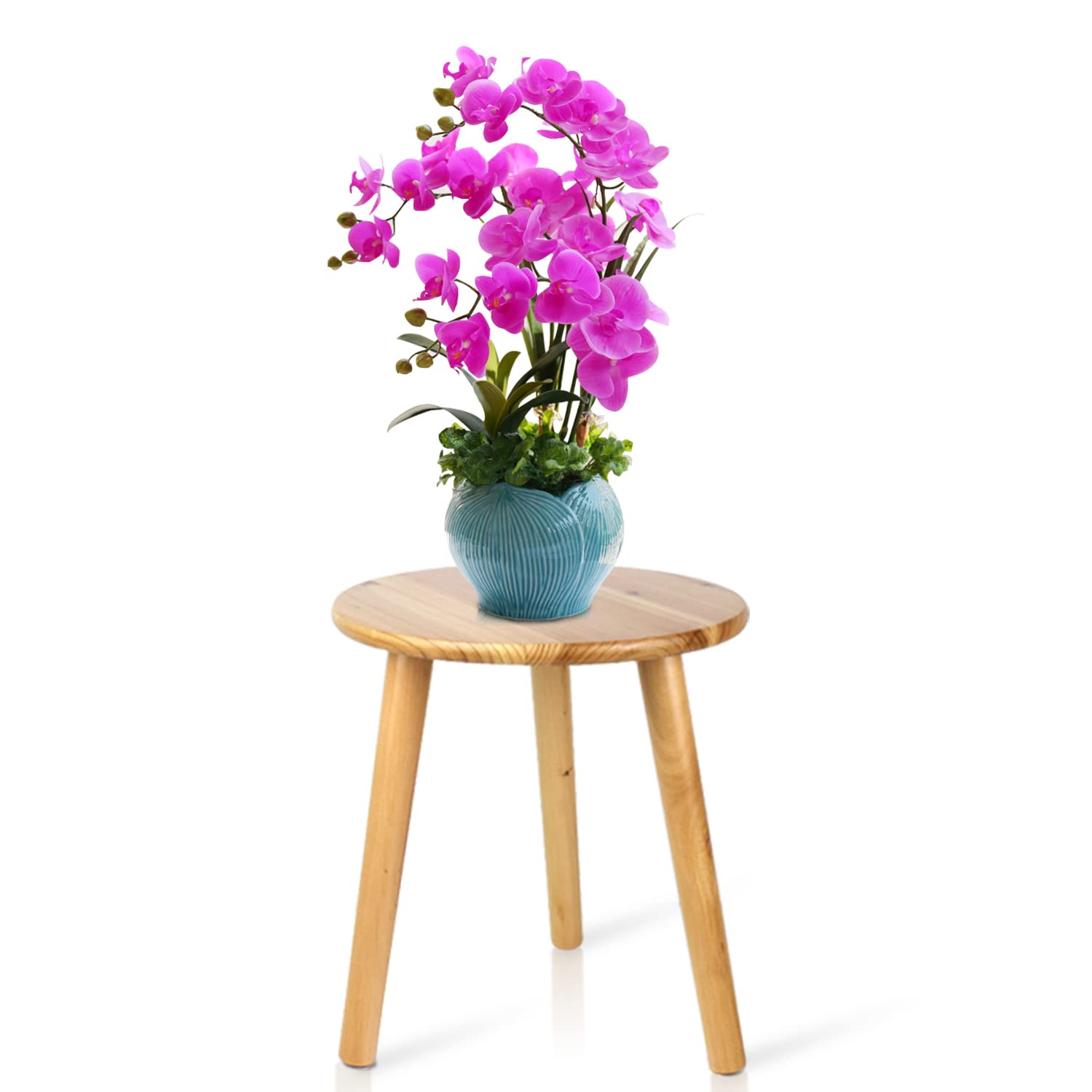 Ethuh Plant Stand - wood stool for Plant Small Plant Stand - Plant Table Mid Century Plant Stand and Tall Plant Holder for Flower Pots Indoor Plant Stand Brown Solid Wood (wood)