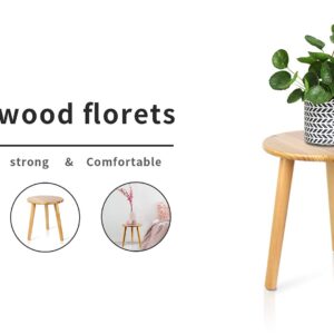 Ethuh Plant Stand - wood stool for Plant Small Plant Stand - Plant Table Mid Century Plant Stand and Tall Plant Holder for Flower Pots Indoor Plant Stand Brown Solid Wood (wood)