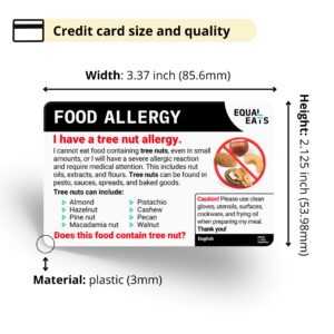 Nut Allergy Card - Plastic Tree Nut Allergy Restaurant Card - Equal Eats (French)