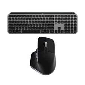 logitech mx keys advanced illuminated wireless keyboard and mx master 3 advanced wireless mouse for mac bundle (2 items)