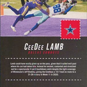2021 Panini Prestige Time Stamped #11 CeeDee Lamb Dallas Cowboys Official NFL Football Trading Card in Raw (NM or Better) Condition