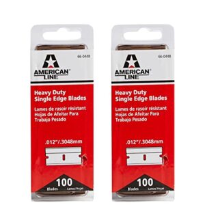 american line single edge razor blades - 200-blades - 0.012" heavy duty high carbon steel for extra durability and long life