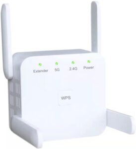 wifi extender wifi booster indoor/outdoor repeater signal booster 1200mbps wifi amplifier long range high speed 5g/2.4g wifi internet connection (white)