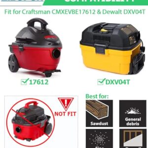 12 Pack 43270 Fine Dust Collection Bags Compatible with Craftsman 4 Gallon Shop Vac CMXEVBE17612 & Dewalt DXV04T 4 Gal Vacuum, Part# CMXZVBE43270