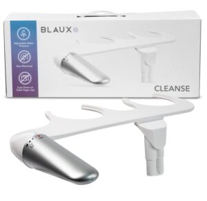 blaux cleanse bidet attachment - non electric bidet attachment for toilet | adjustable bathroom bidet with 4 pressure options | front and rear toilet bidet attachment | abs plastic toilet washer
