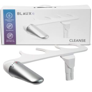 BLAUX Cleanse Bidet Attachment - Non Electric Bidet Attachment for Toilet | Adjustable Bathroom Bidet with 4 Pressure Options | Front and Rear Toilet Bidet Attachment | ABS Plastic Toilet Washer