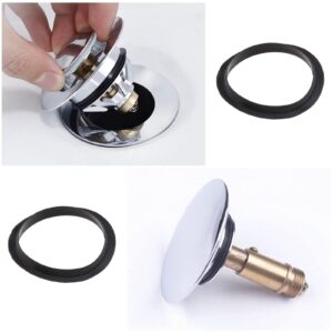 Create idea 5Pcs Sink Plug O-Ring Spare Sealing Gaskets for Metal Basin Plugs and Pop up Bath Sink Basin Plug Inner Diameter 31.5mm Outer Diameter 38mm Silica Gel Black