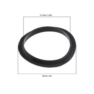 Create idea 5Pcs Sink Plug O-Ring Spare Sealing Gaskets for Metal Basin Plugs and Pop up Bath Sink Basin Plug Inner Diameter 31.5mm Outer Diameter 38mm Silica Gel Black