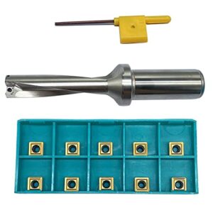 zouzmin spmg 10pcs with sp series 3d shank dia 25mm indexable drill bit cnc lathe tools for fast u drill machinery drilling tool.… (spmg060204 10pcs + 19-4d-c25-sp06)