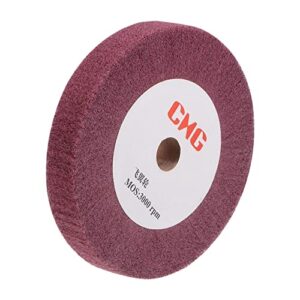 uxcell 150mm x 25mm 320 grit non-woven polishing burnishing wheel nylon wire drawing abrasive flap wheel for stainless steel copper red