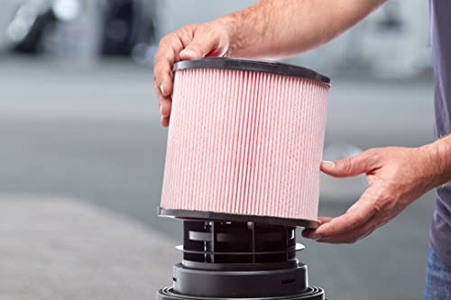 Amazon Basics Fine Dust Cartridge Filter & Retainer, 5 to 20 Gallon, Non-HEPA, Red