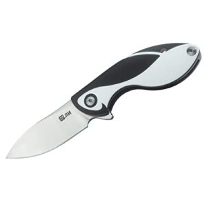 slip joint pocket knife, g10 handle flipper knife double detents ball bearing non-locking folding knife 440c satin polishing blade