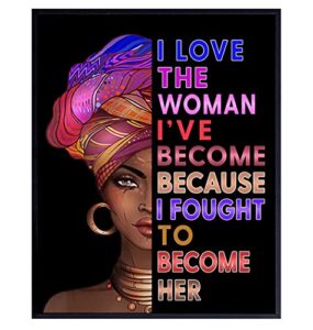 african american afrocentric wall art decor - black art - motivational wall art - positive quotes wall decor - encouragement gifts for women girls - inspirational quotes - motivational posters sayings