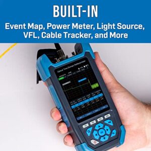 JONARD TOOLS OTDR-1000 Multi-Function OTDR with OTDR, Event Map, Power Meter, Light Source, VFL, Network Cable Tester, and More, Black