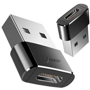 snesh-2 pack usb-c female to usb male adapter, usb c to usb a adapter compatible with mbook, notebook, tablet, smartphone such as samsung galaxy