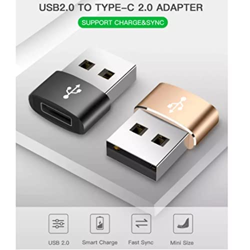 SNESH-2 Pack USB-C Female to USB Male Adapter, USB C to USB A Adapter Compatible with Mbook, Notebook, Tablet, Smartphone Such as Samsung Galaxy