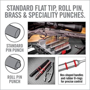 Real Avid Punch Set, Gunsmithing Tool Kit with Roll Pin Punch Set, Flat Tip Metal Punch Set, Brass Punch Set and Gunsmithing Tools: Pin Starter Tool, Finishing Non Marring Punch and Staking Punch Tool