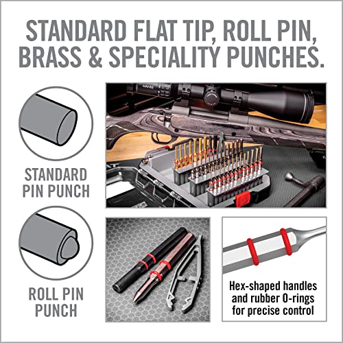 Real Avid Punch Set, Gunsmithing Tool Kit with Roll Pin Punch Set, Flat Tip Metal Punch Set, Brass Punch Set and Gunsmithing Tools: Pin Starter Tool, Finishing Non Marring Punch and Staking Punch Tool