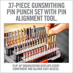 Real Avid Punch Set, Gunsmithing Tool Kit with Roll Pin Punch Set, Flat Tip Metal Punch Set, Brass Punch Set and Gunsmithing Tools: Pin Starter Tool, Finishing Non Marring Punch and Staking Punch Tool