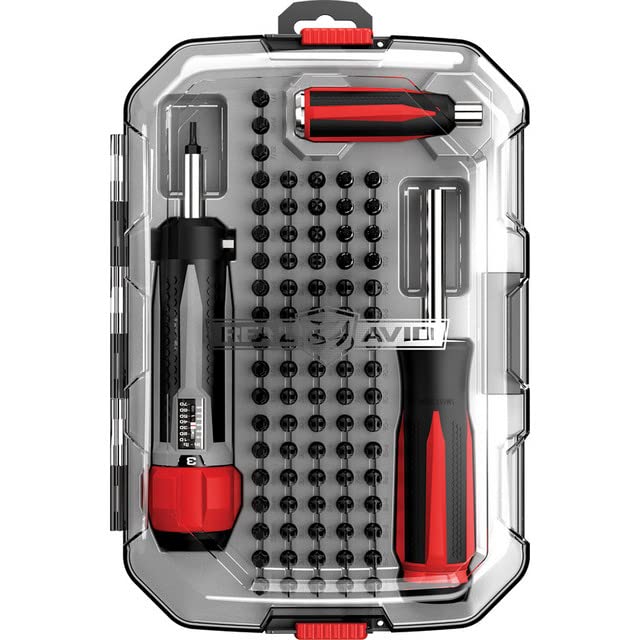 Real Avid Armorers Tool Kit: Torque Wrench, Precision Magnetic 83 PCS Screw Driversets with LED Bit Driver, Small Screwdriver, Hex, Phillips & Torx Bit Set