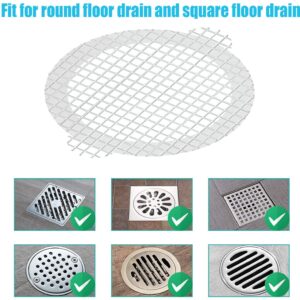 COMMON'H Disposable Hair Catcher for Shower Drain , 25 Pack, 3 1/2 Inch Mesh Shower Drain Covers, Stick on Bathroom Hair Catchers Drain Protector, (DrainSaver007)