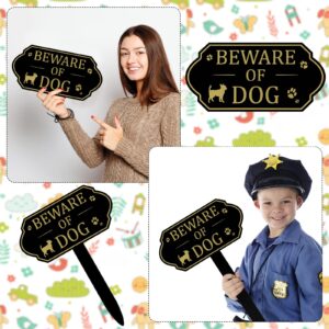 Beware of Dog Sign with Stake Warning Signs for Property Guard Dog Sign Dog Warning Signs Beware of Dog German Shepherd Sign Not Responsible Warning Caution Dog Sign for Outdoor (Stylish Style)