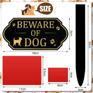 Beware of Dog Sign with Stake Warning Signs for Property Guard Dog Sign Dog Warning Signs Beware of Dog German Shepherd Sign Not Responsible Warning Caution Dog Sign for Outdoor (Stylish Style)