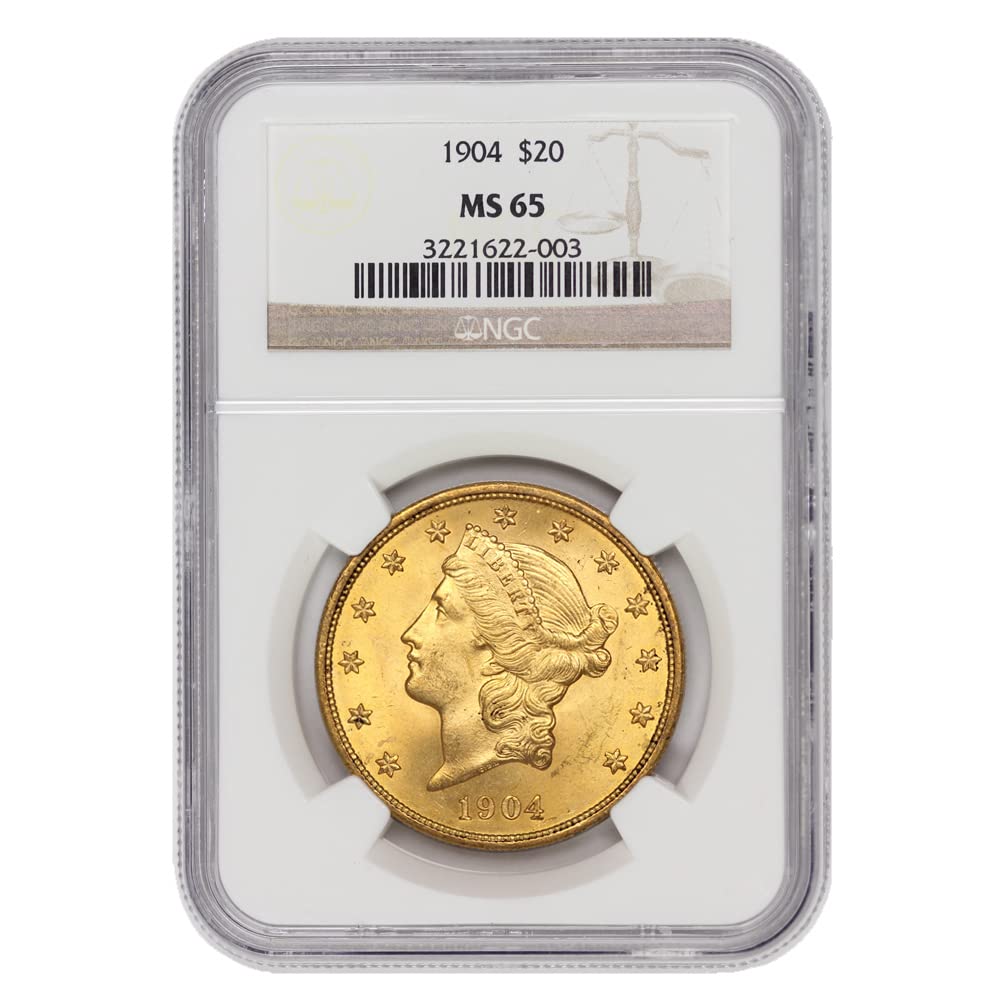 1904 American Gold Liberty Double Eagle MS-65 by Mint State Gold $20 MS65 NGC