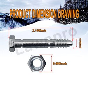2-1/8" X 5/16" Shear Pin Bolt Kit Compatible with Ariens 2 Stage Snow Thrower Auger Replacement for 510015, 51001500, AM122156, AM1369890, 3285-11 (10)