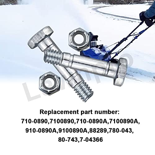 1-1/2" Pins with Nuts Compatible with MTD Two-Stage Snow Blowers/Auger Drive Snowblowers Replacement 710-0890A 710-0890 910-0890A 7100890 9100890 (5)