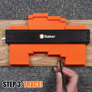 Saker Miter Saw Protractor&Saker Contour Duplication Gauge(10 Inch+5 Inch)