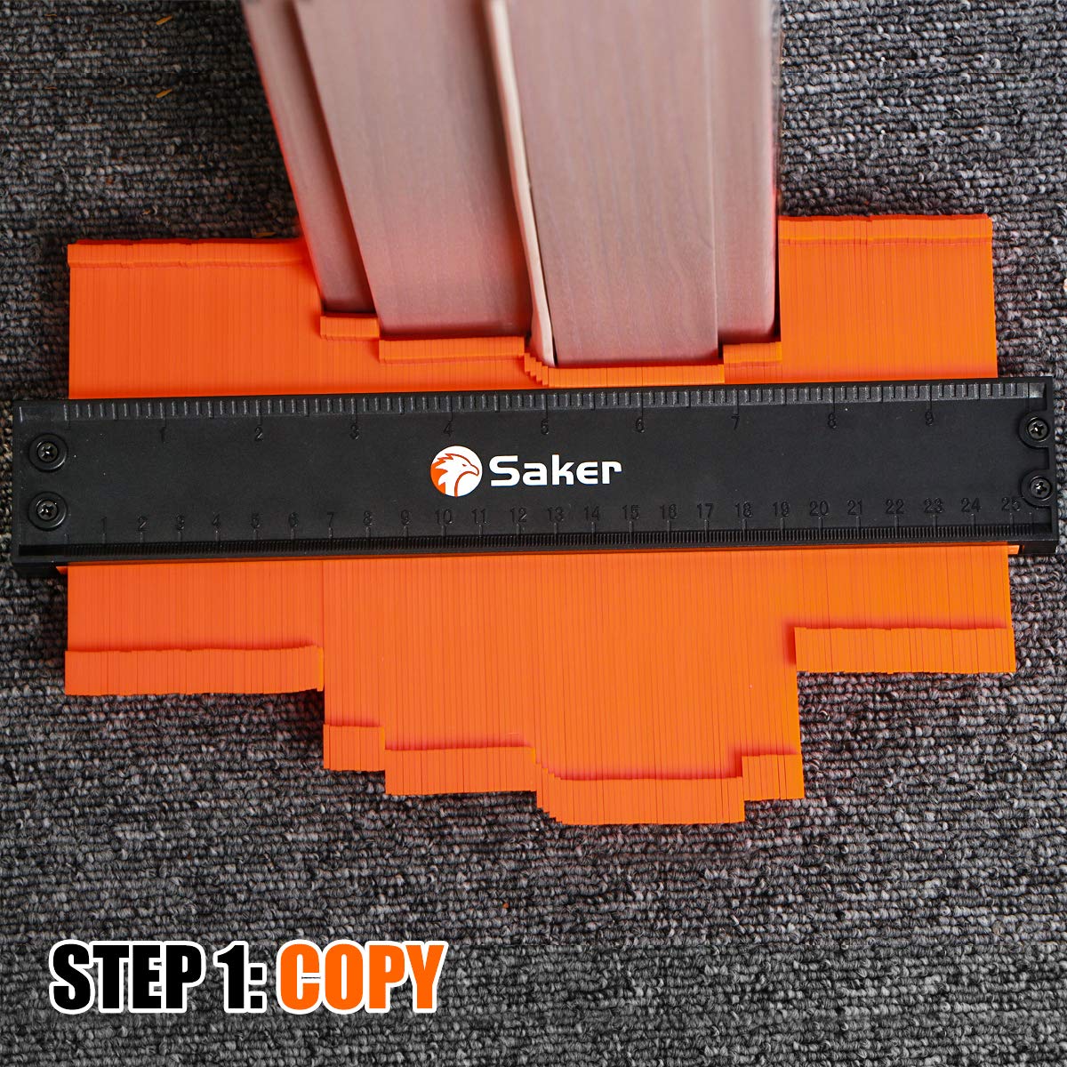 Saker Miter Saw Protractor&Saker Contour Duplication Gauge(10 Inch+5 Inch)