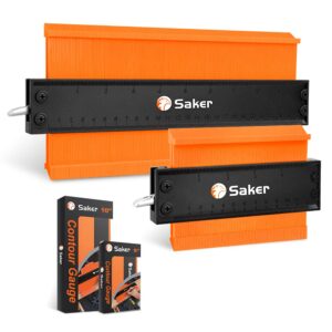 Saker Miter Saw Protractor&Saker Contour Duplication Gauge(10 Inch+5 Inch)