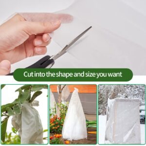FOKEP 10Ft x 30Ft Plant Covers Freeze Protection, Reusable Frost Cover Plants Blanket for Winter, Floating Row Fabric Cover for Vegetables, Insect Protection, Sunscreen, Season Extension, 0.74oz/yd²
