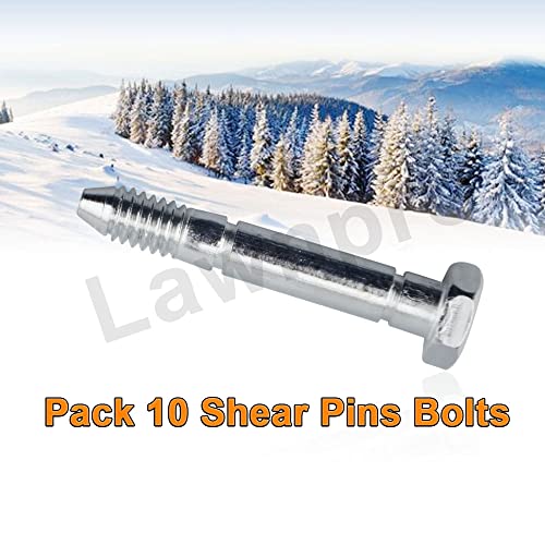 1-9/16" X 1/4" Shear Pins and Lock Nuts Compatible with Ariens Two-Stage Snow Blower Replacement for 532005 53200500 AM123342 342449 400120 510016 51001600 (10)