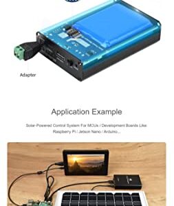 Iunius Solar Power Manager (B), Embedded 10000mAh Rechargeable Li-Po Battery, Compatible with 6V-24V Solar Panels