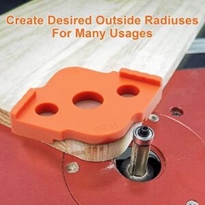 Radius Jig Router Templates Corner Radius Routing Templates, ABS+CNC high Hardness Processing Glue, Routing Rounded Corners Router Bit Templates, R5 R10 R15 R20 R25 R30 R35 R40 (1 Set of 4 Packs)